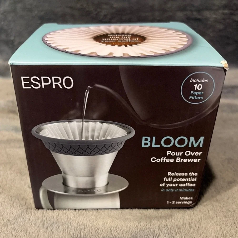 ESPRO Bloom Pour Over Coffee Brewer Stainless Steel Micro-Filter 1-2 Servings